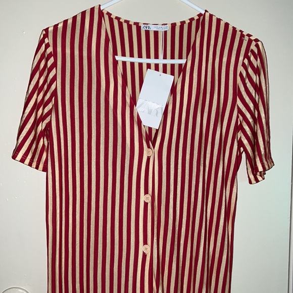 💚Zara Two-Tone Striped Dress 👗 - Picture 5 of 11